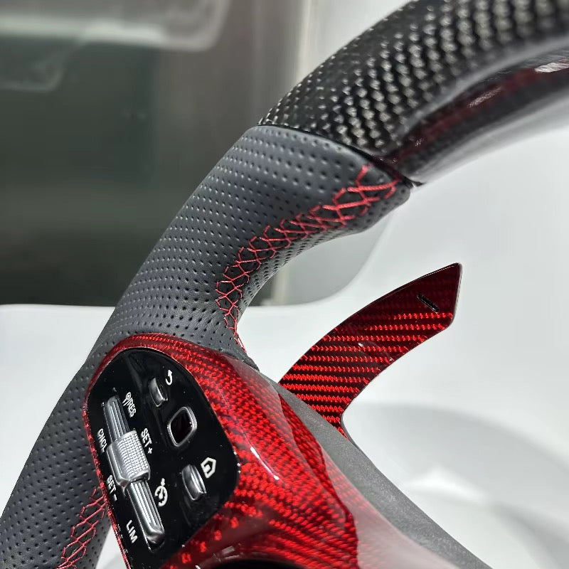 Volante AMG 2019+ Fibra de Carbono/Cuero perforado