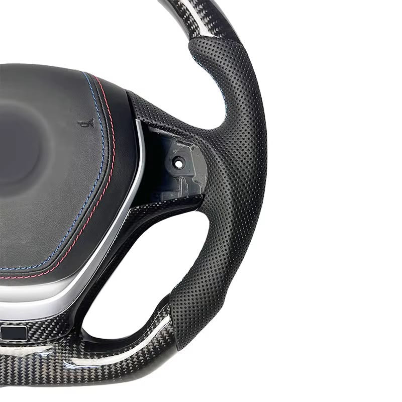 Volante compatible con modelos SportLine 2013-2019 Fibra de Carbono/Cuero Perforado