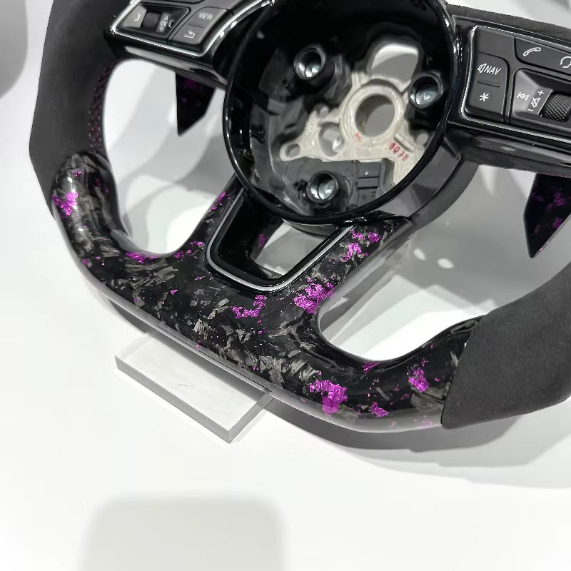 Volante Audi A/S/RS 3, 4, 5 2017+ Fibra de Carbono Forjada/Alcantara Italiana