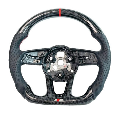 Volante Audi A/S/RS 3, 4, 5 2017+ Fibra de carbono/Cuero perforado
