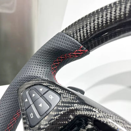 Volante Mercedes Benz Clase C (W205) 2015-2018 Fibra de Carbono/Cuero Perforado
