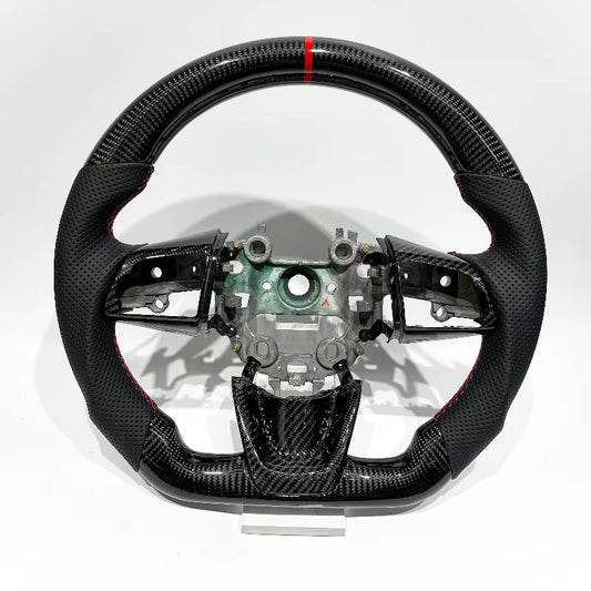 Volante Kia Stinger 2018-2023 Fibra de carbono/Cuero perforado