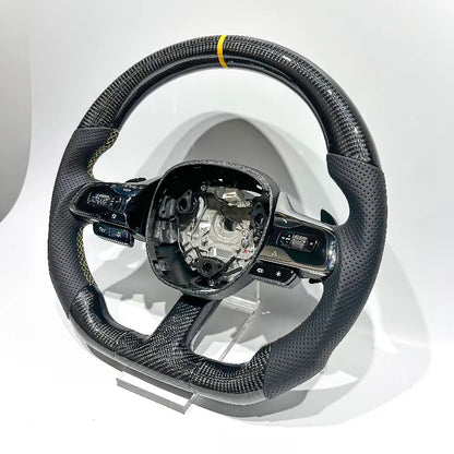 Volante Dodge Attitude 2024+ Fibra de Carbono/Cuero Perforado