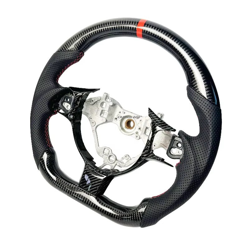 Volante GR86/Subaru BRZ Fibra de carbono/Cuero Perforado