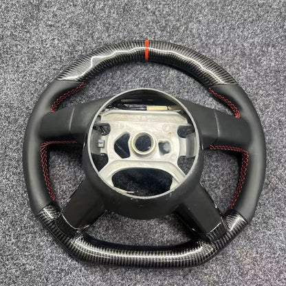 Volante SRT 2005-2010 Charger, Challenger, 300C Fibra de Carbono/Cuero Liso