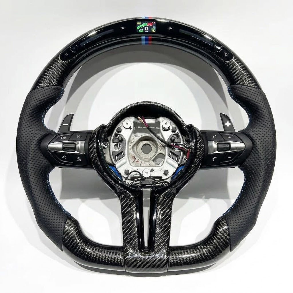 Volante BMW F10/F20/F30/F40/F80 en Fibra de Carbono Msport