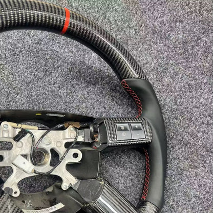 Volante SRT 2005-2010 Charger, Challenger, 300C Fibra de Carbono/Cuero Liso