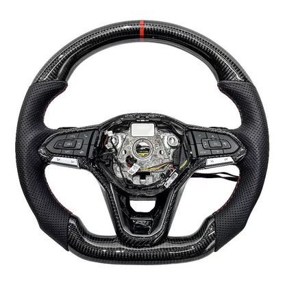 Volante VW 2020+ Fibra de Carbono/Cuero Perforado