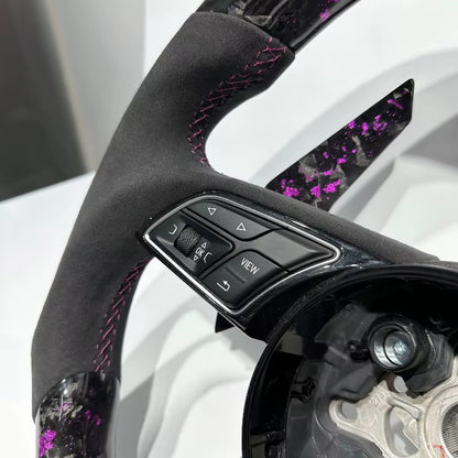 Volante Audi A/S/RS 3, 4, 5 2017+ Fibra de Carbono Forjada/Alcantara Italiana