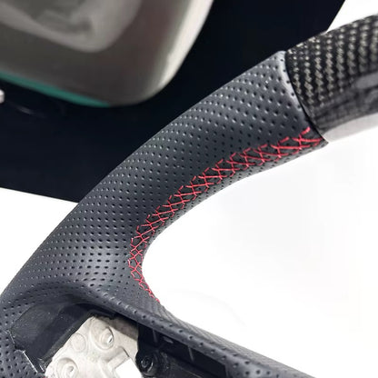 Volante Corvette C8 Fibra de Carbono/Cuero Perforado