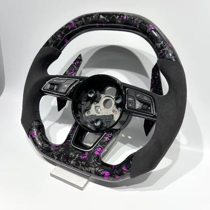 Volante Audi A/S/RS 3, 4, 5 2017+ Fibra de Carbono Forjada/Alcantara Italiana