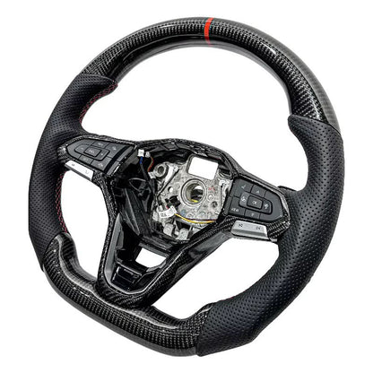 Volante VW 2020+ Fibra de Carbono/Cuero Perforado