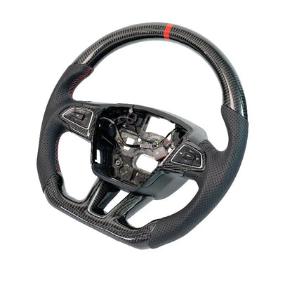 Volante Focus MK3 Facelift 2015-2019 Fibra de Carbono/Cuero Perforado