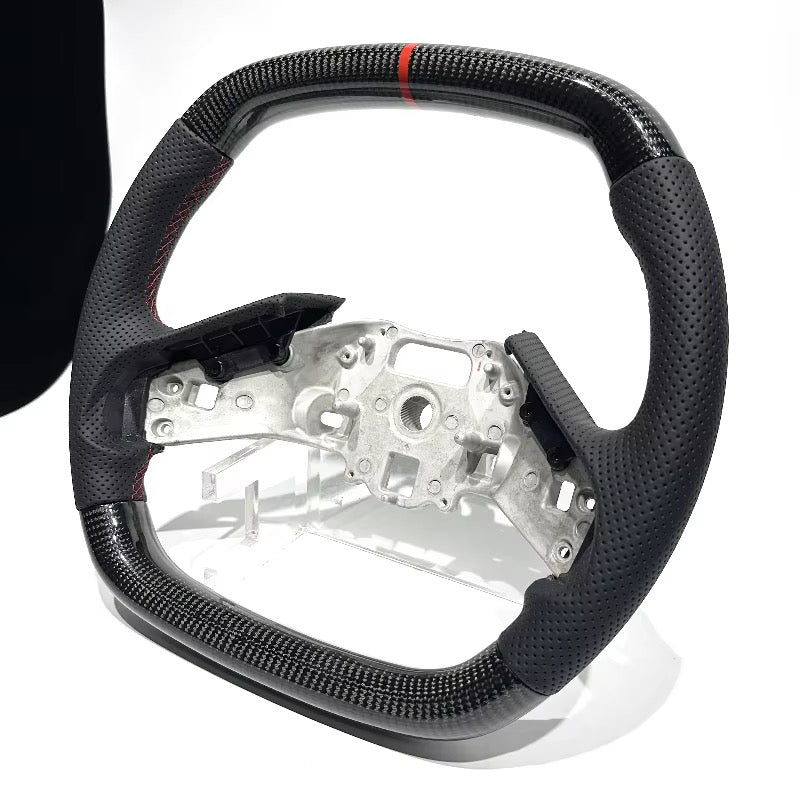 Volante Corvette C8 Fibra de Carbono/Cuero Perforado