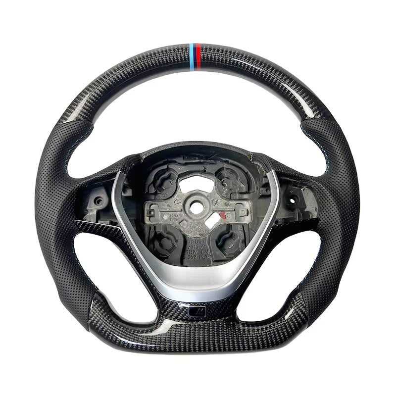 Volante compatible con modelos SportLine 2013-2019 Fibra de Carbono/Cuero Perforado