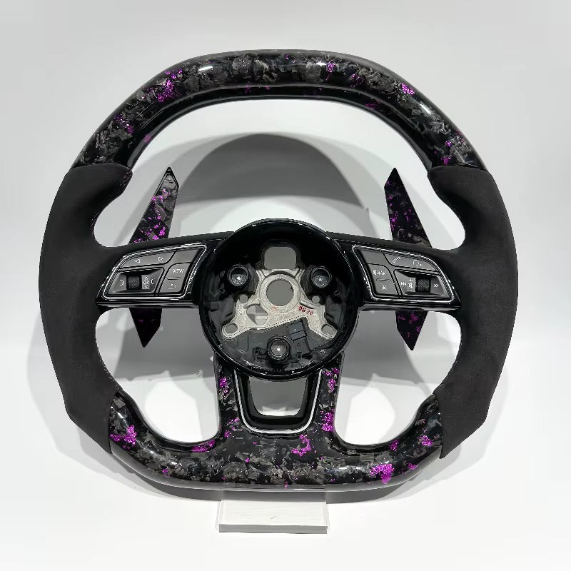Volante Audi A/S/RS 3, 4, 5 2017+ Fibra de Carbono Forjada/Alcantara Italiana