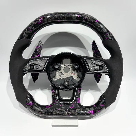 Volante Audi A/S/RS 3, 4, 5 2017+ Fibra de Carbono Forjada/Alcantara Italiana