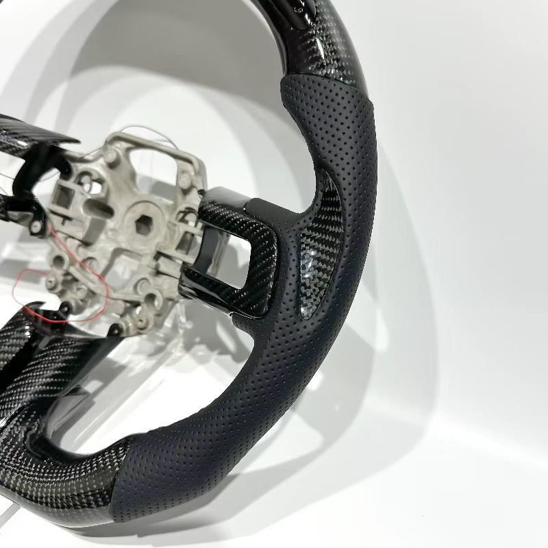 EN STOCK Volante Mustang S550 2015-2023 Fibra de carbono/LEDs