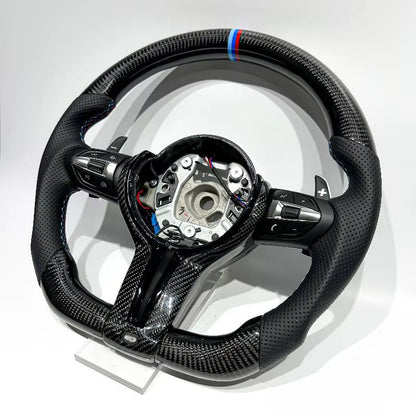 EN STOCK BMW F10/F20/F30/F40/F80 Volante de Fibra de Carbono/Cuero Perforado/Detalles Msport