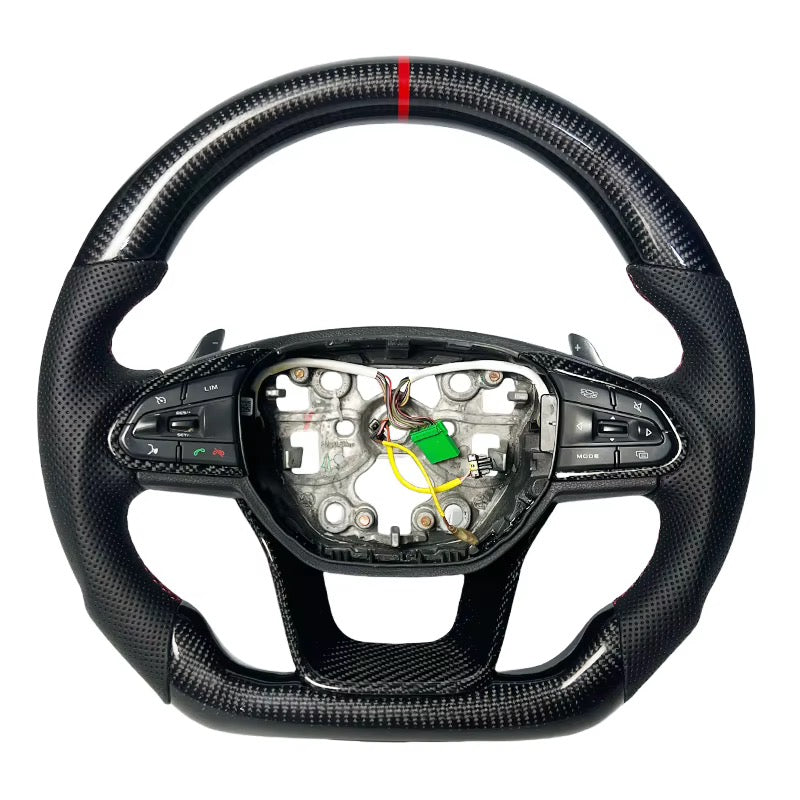 Volante Geely Emgrand/Okavango Fibra de Carbono/Cuero Perforado