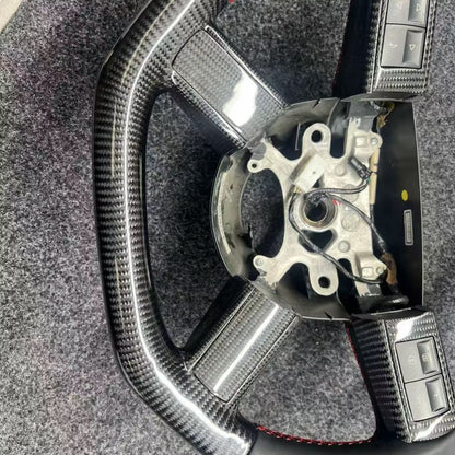 Volante SRT 2005-2010 Charger, Challenger, 300C Fibra de Carbono/Cuero Liso