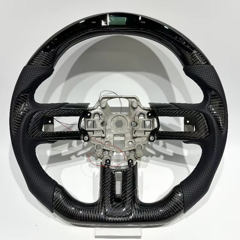 EN STOCK Volante Mustang S550 2015-2023 Fibra de carbono/LEDs
