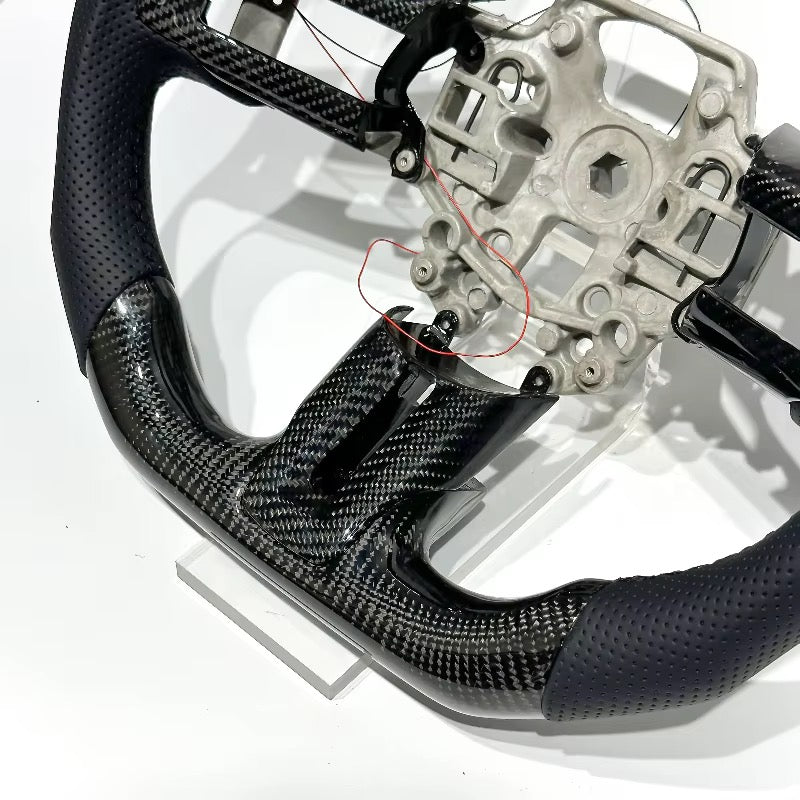 EN STOCK Volante Mustang S550 2015-2023 Fibra de carbono/LEDs