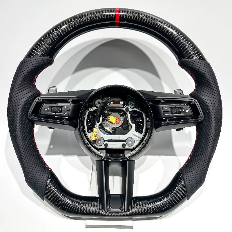 Volante Porsche 911 2019+ Fibra de Carbono/Cuero Perforado