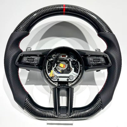 Volante Porsche 911 2019+ Fibra de Carbono/Cuero Perforado