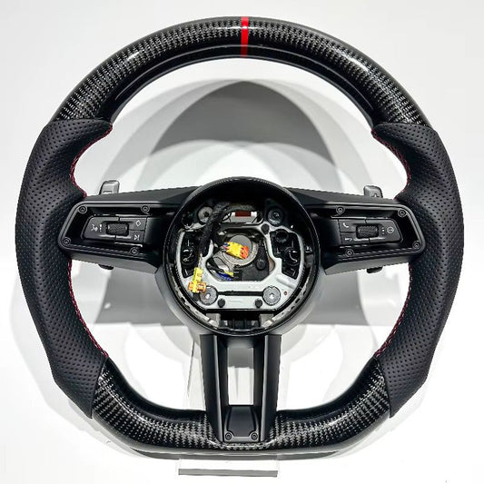 Volante Porsche 911 2019+ Fibra de Carbono/Cuero Perforado