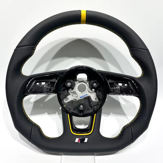 Volante Audi A/S/RS 3, 4, 5 2017+ Cuero Nappa / Detalles Amarillo