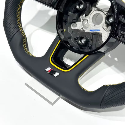 Volante Audi A/S/RS 3, 4, 5 2017+ Cuero Nappa / Detalles Amarillo