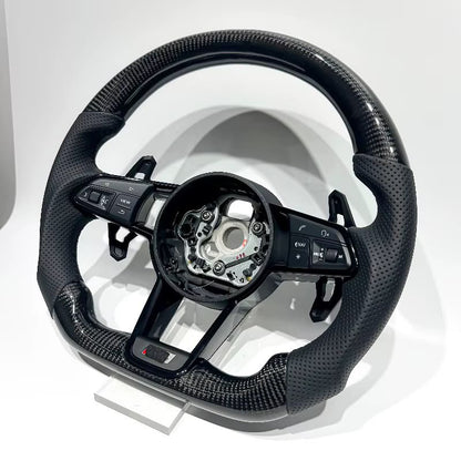 Volante Audi R8/TT 2016+ Fibra de Carbono/Cuero Perforado