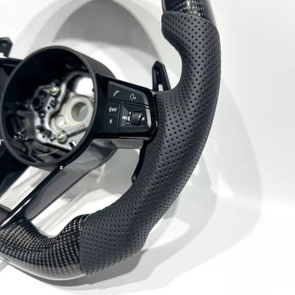 Volante Audi R8/TT 2016+ Fibra de Carbono/Cuero Perforado