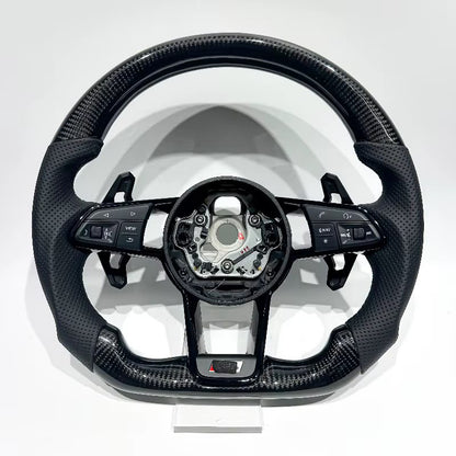 Volante Audi R8/TT 2016+ Fibra de Carbono/Cuero Perforado