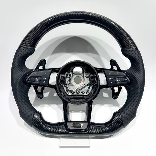Volante Audi 2017+ Fibra de Carbono/Cuero Perforado
