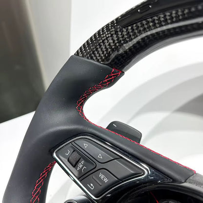 Volante Audi A/S/RS 3, 4, 5, 2017+ Fibra de Carbono/LEDs