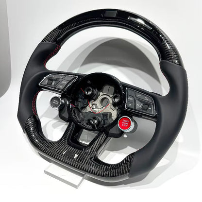 Volante Audi A/S/RS 3, 4, 5, 2017+ Fibra de Carbono/LEDs