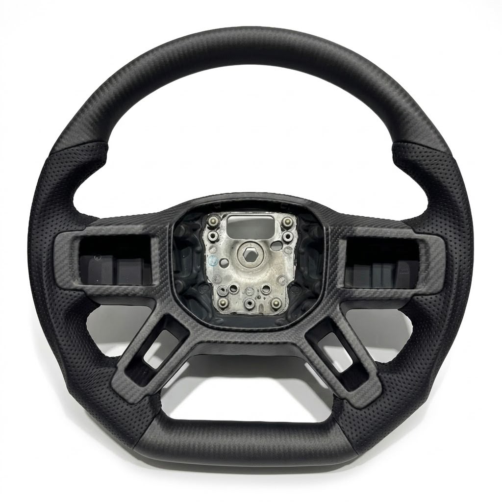 Volante Land Rover Defender 2020+ Fibra de Carbono/Cuero perforado