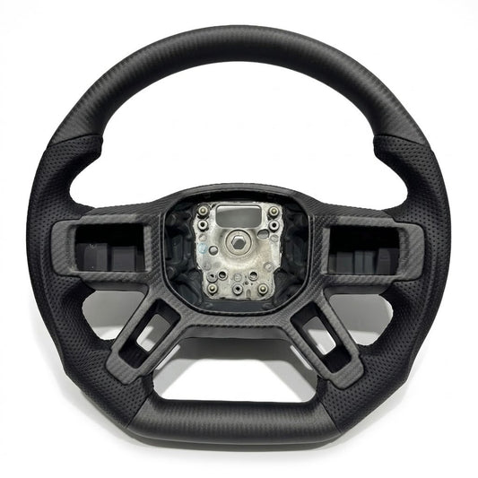 Volante Land Rover Defender 2020+ Fibra de Carbono/Cuero perforado
