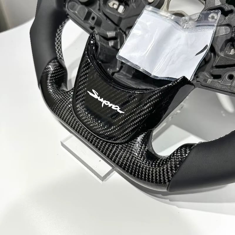 Volante SupraMK5 Fibra de Carbono/Cuero Liso
