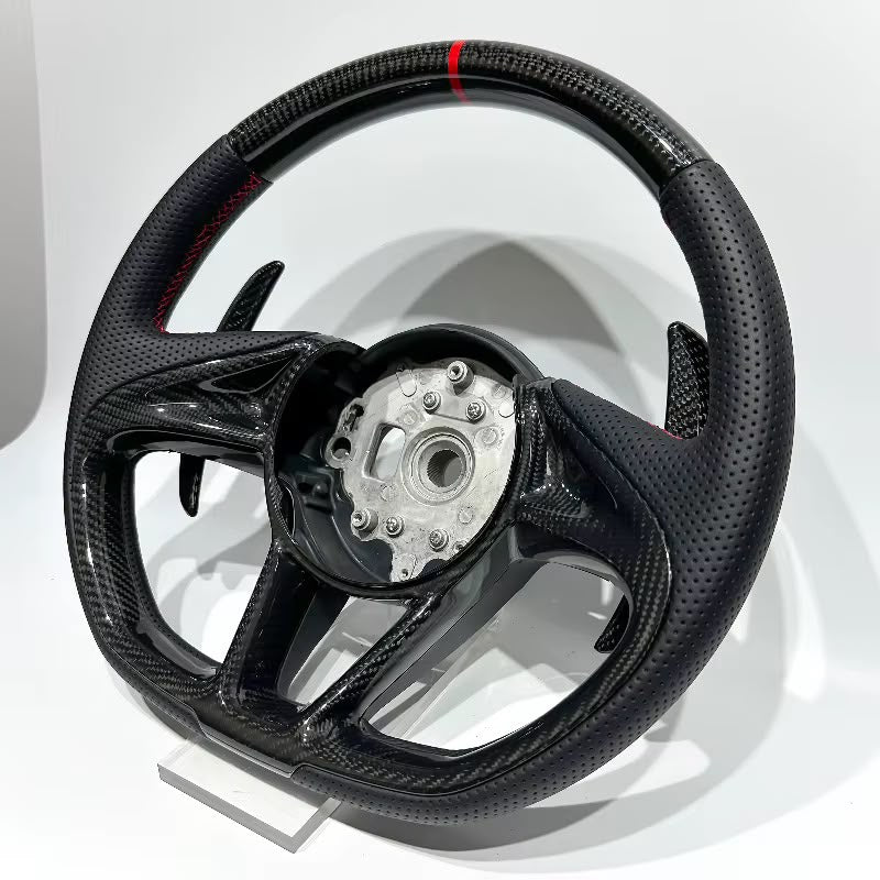 Volante McLaren 720s/750s/765s Fibra de carbono/Cuero Perforado