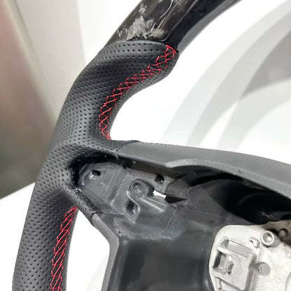 Volante SEAT/Cupra Ibiza, Leon, 2014-2020 Fibra Forjada/Cuero perforado