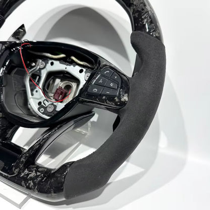 Volante Mercedes C W205 2014-2018 Fibra de Carbono Forjada/Alcantara Italiana/LEDs
