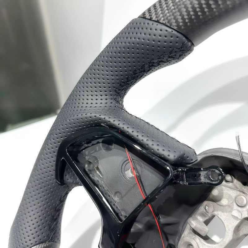 Volante RT/SRT Durango, Charger, Challenger, 300, Grand Cherokee, etc. 2014+ Fibra de carbono/LEDs