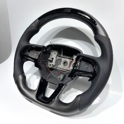 Volante RT/SRT Durango, Charger, Challenger, 300, Grand Cherokee, etc. 2014+ Fibra de carbono/LEDs