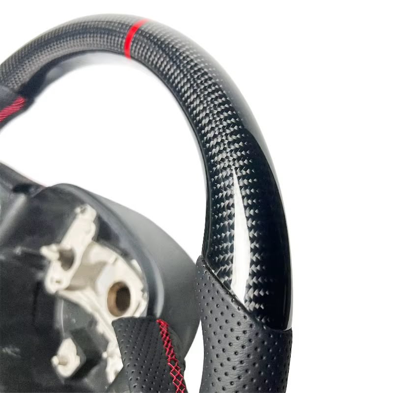 Volante RT/SRT Durango, Charger, Challenger, 300, Grand Cherokee 2015+ Fibra de Carbono/Cuero perforado