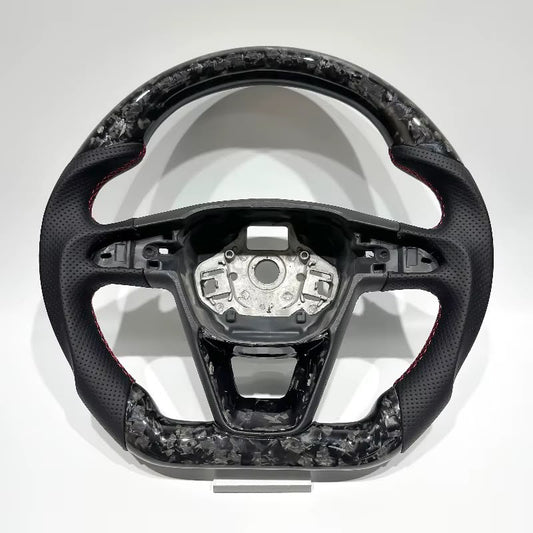 Volante SEAT/Cupra Ibiza, Leon, 2014-2020 Fibra Forjada/Cuero perforado