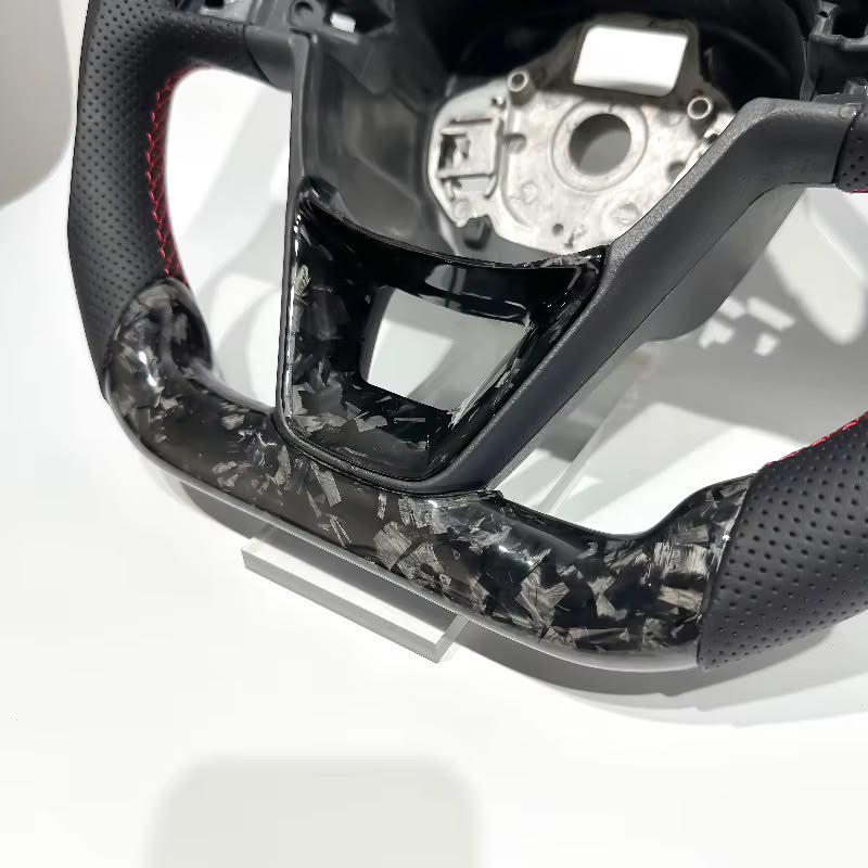 Volante SEAT/Cupra Ibiza, Leon, 2014-2020 Fibra Forjada/Cuero perforado
