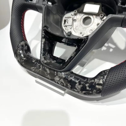 Volante SEAT/Cupra Ibiza, Leon, 2014-2020 Fibra Forjada/Cuero perforado